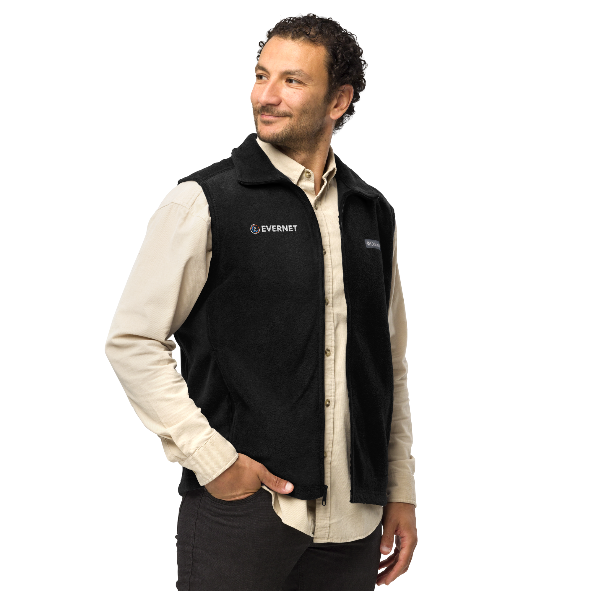 Men’s EVERNET Embroidered Columbia fleece vest - Image 3