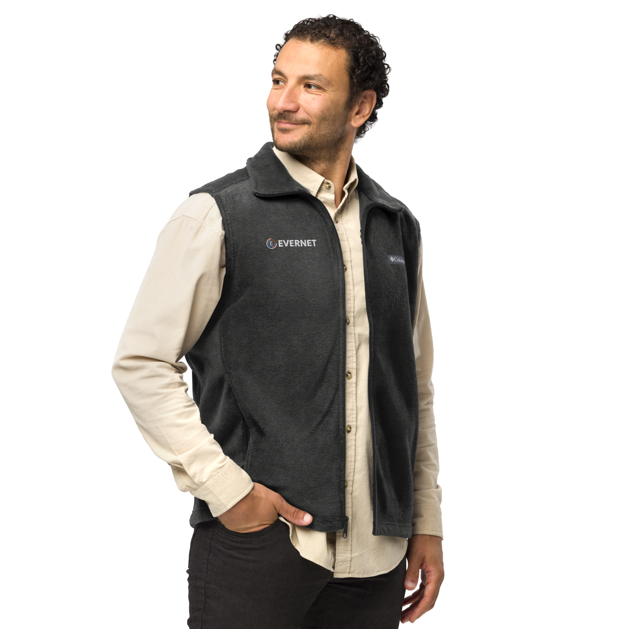 Men’s EVERNET Embroidered Columbia fleece vest - Image 9