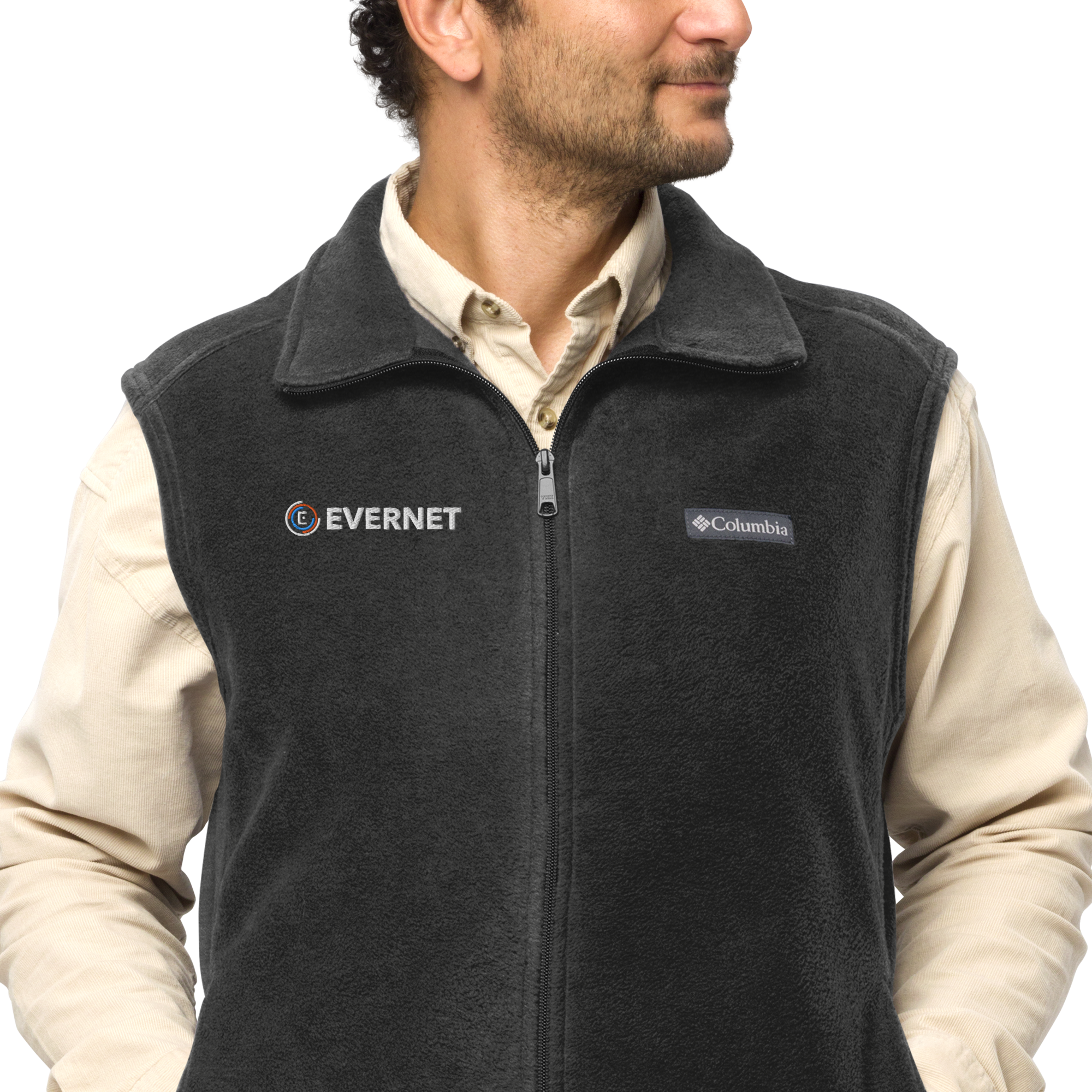Men’s EVERNET Embroidered Columbia fleece vest - Image 7