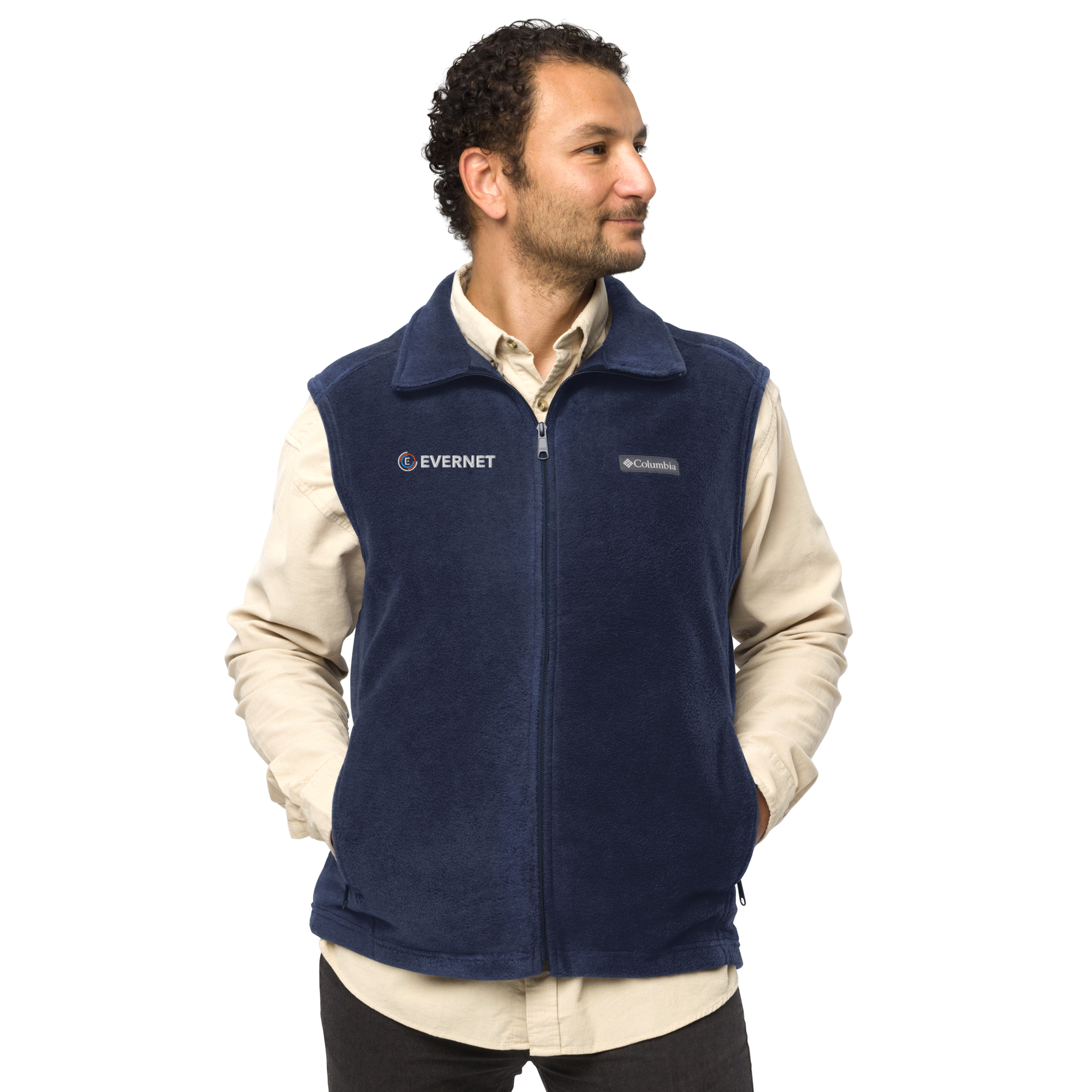 Men’s EVERNET Embroidered Columbia fleece vest - Image 5