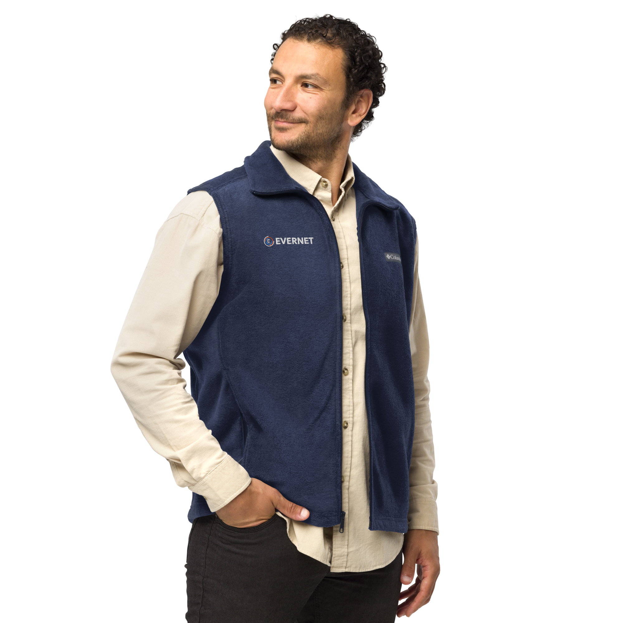 Men’s EVERNET Embroidered Columbia fleece vest - Image 6