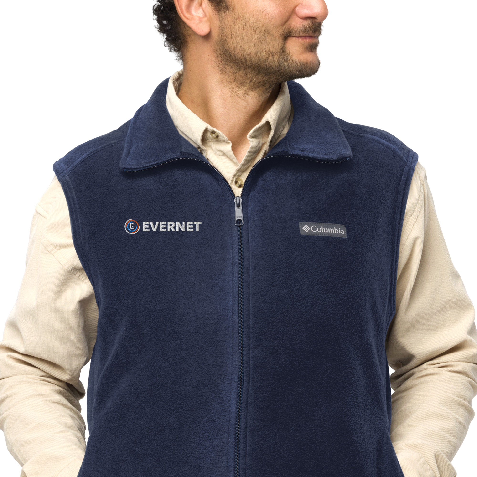 Men’s EVERNET Embroidered Columbia fleece vest - Image 4