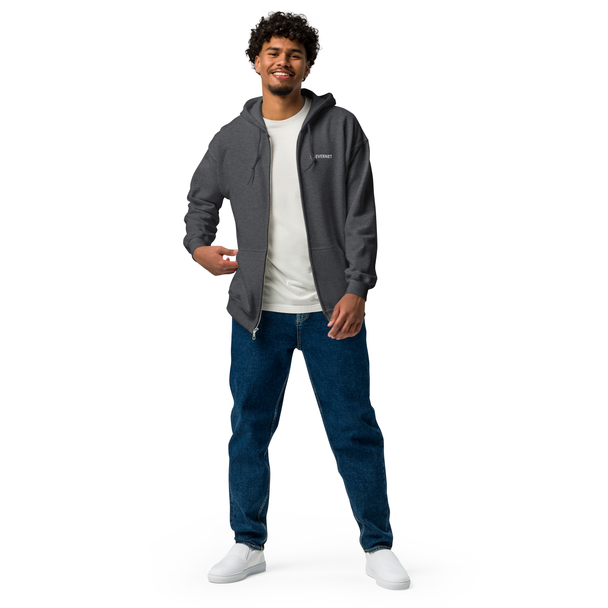 Unisex heavy blend Dark Color zip hoodie - Image 5
